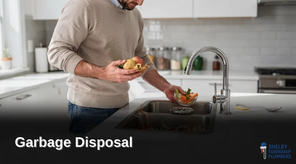 A garbage disposal is designed to grind soft food waste so it can pass safely